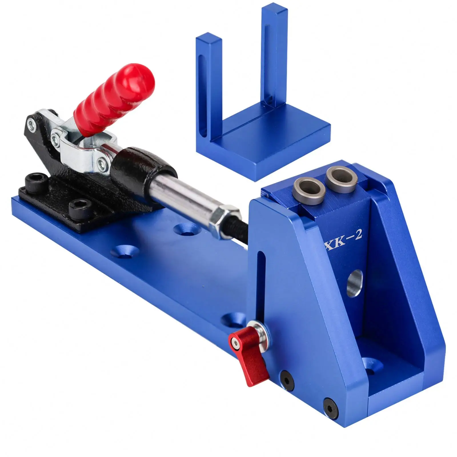 TEBAK Woodworking Tool W-108 Aluminum Alloy Heavy Duty Pocket Hole Fixture System Pocket Hole Jig Set