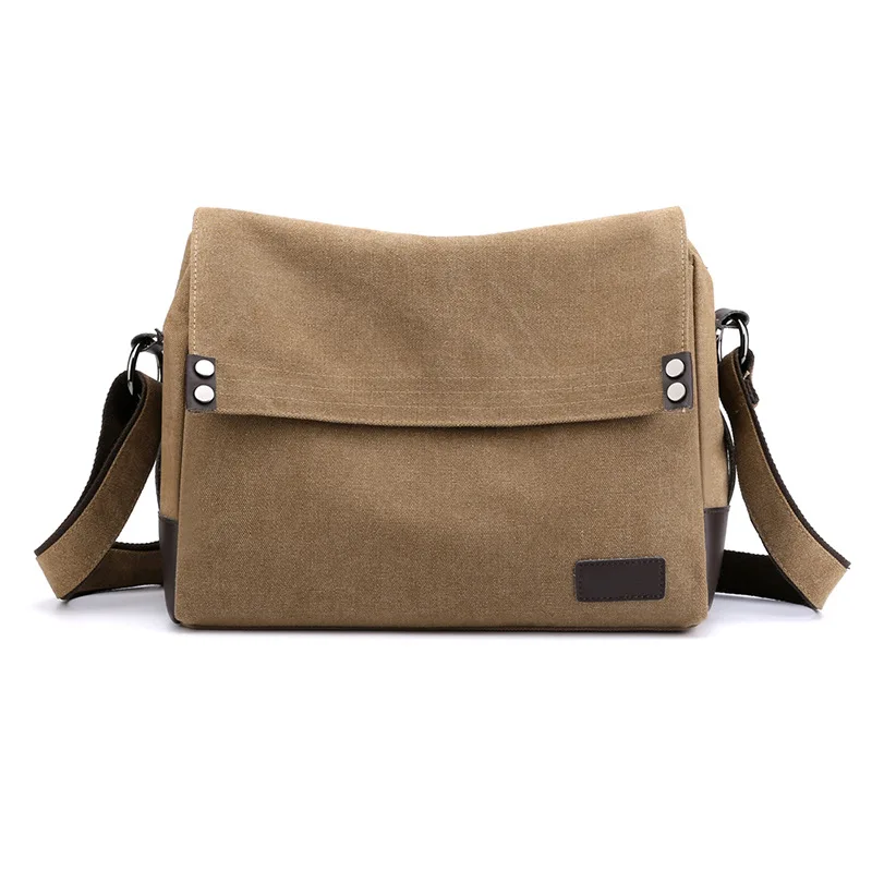 Men's Casual Shoulder Bag Multifunctional Lightweight Men's Canvas Bag Men's Canvas Large Capacity Messenger Bag