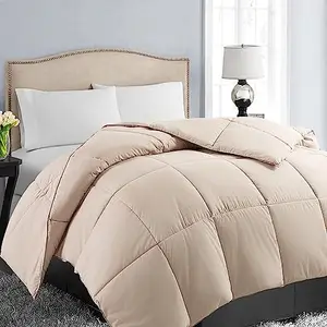 Soft and Breathable Healthy Sleep Quilted Down Alternative Reversible Duvet Insert Comforter with Corner Tabs