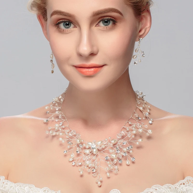 Wedding Jewelry Sets Freshwater Pearl Crystal| Alibaba.com
