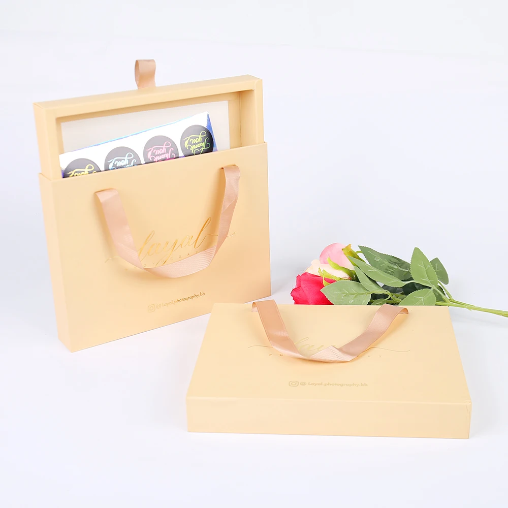 Custom Valentine's Day Gift Box Specialty Paper Jewelry Packaging Drawer Box with Ribbon Handle Rose Soap Rigid Box for Necklace supplier