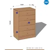 Five-drawer chest (without auxiliary materials)