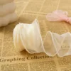 4cm white plain edge mermaid tulle 10 yards (bagged)