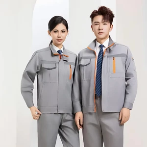 Wholesale Spring Autumn Men's & Women's Workwear Polyester-Cotton Suit with Wear-Resistant & Dirt-Resistant Labor Protection