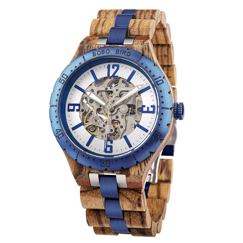 BOBO BIRD Classic Design Mechanical  High Quality Automatic Watch Men Customize Wood Watches 222056