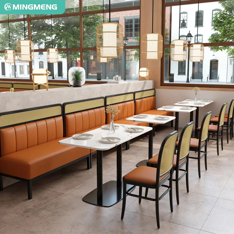 Customized Light Luxury Cafe Fast Food Pizza Table Chairs