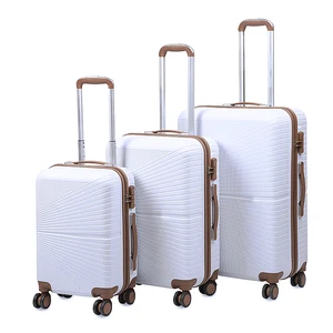 Fashionable Unisex Durable 4 Wheels Luggage Set 19/23/27 Inch Lightweight Waterproof Travel Trolley Suitcase with Zipper