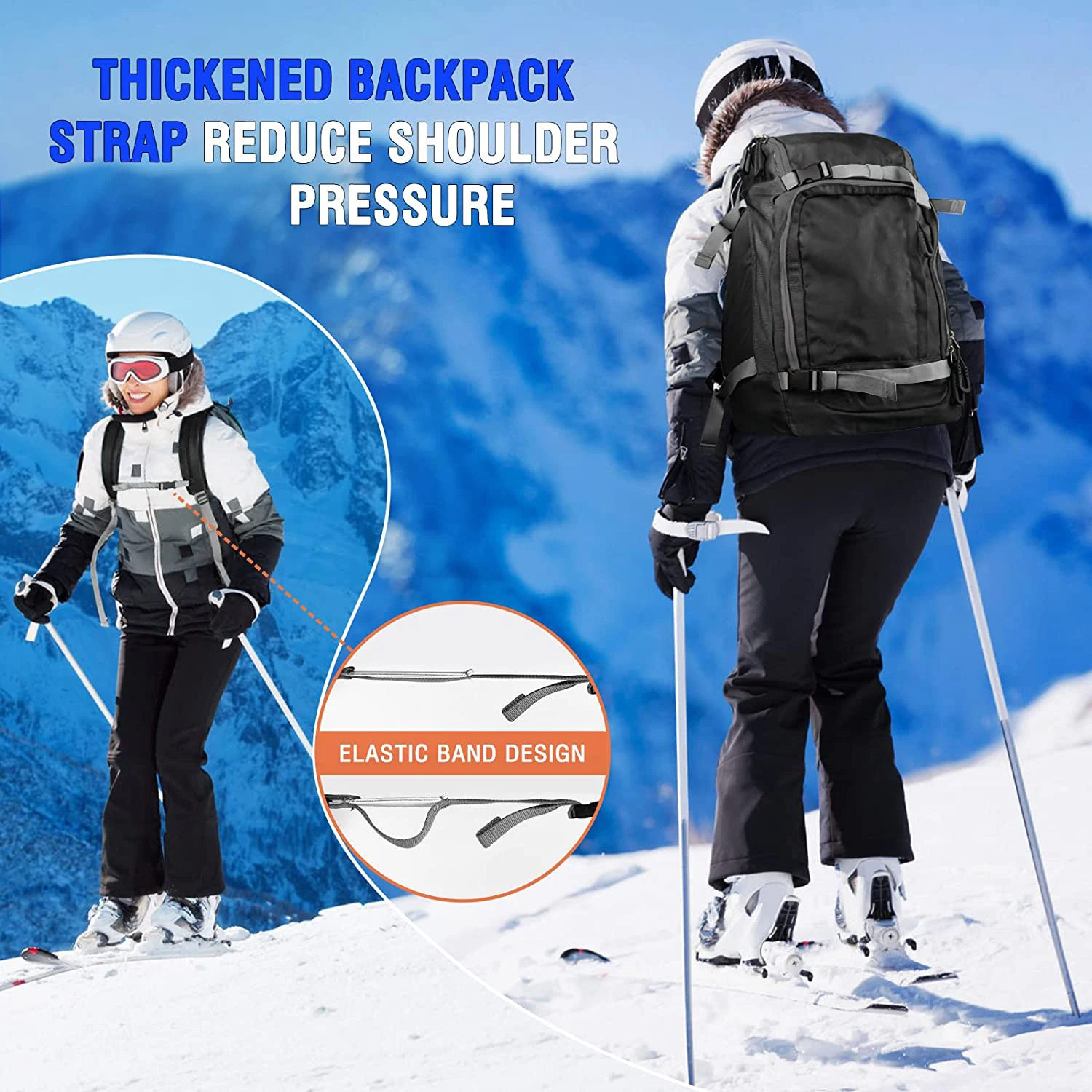 Waterproof 50l Large Capacity Snowboard Boot Bag For Skiing And