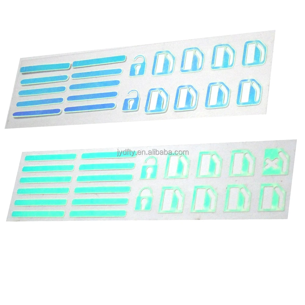 Color Change Different Angles Safety Waterproof Luminous Car Door Key Sticker Night Fluorescent Sticker for Window Lift Button