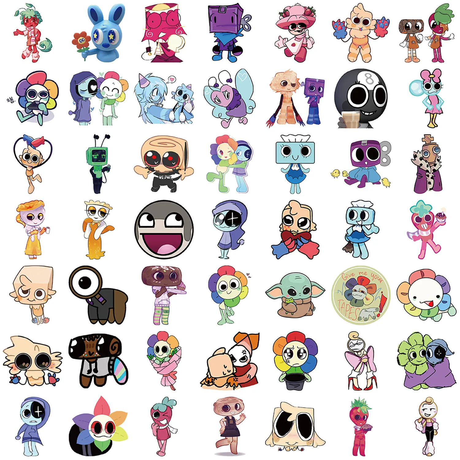 国内で当店のみ DND4DES - Star Graffiti Patchwork Cartoon 51pcs Dandy World Music Game Graffiti Stickers for Trendy Decor