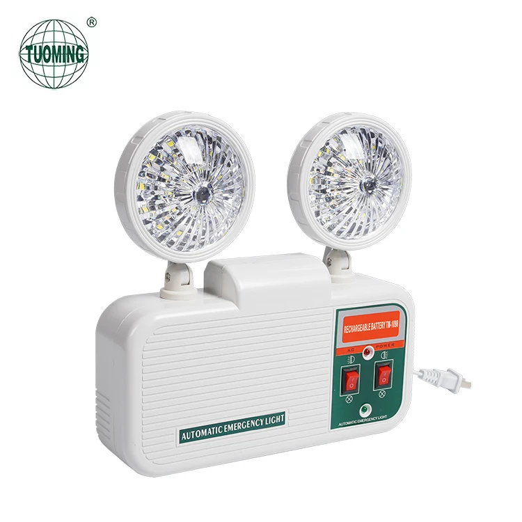 Внутренний светодиодный аварийный светильник, регулируемый перезаряжаемый светодиодный аварийный светильник, двойная головка, аварийный светильник