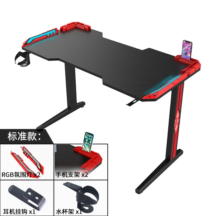 Gaming Desk Table Workstation Rgb Gaming Table Desk With Rgb Light Usb ...