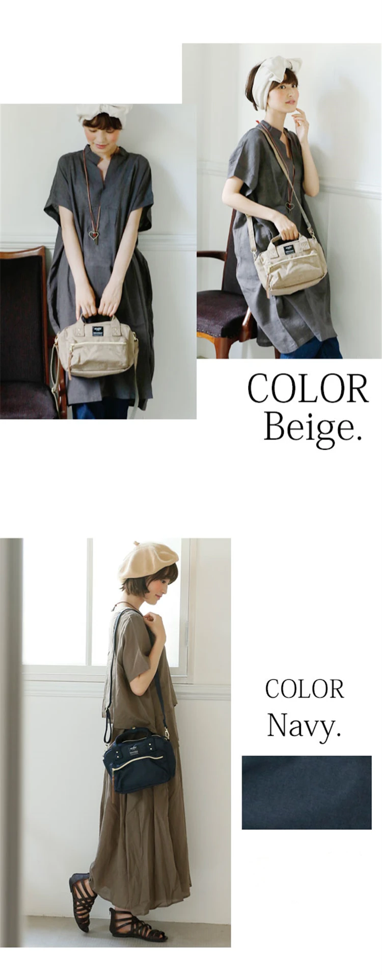 Japanese 2way Boston Shoulder Bags For Girls Female Women