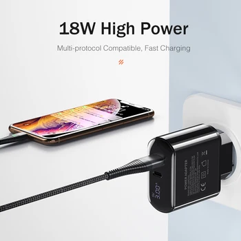 18W USB Charger QC PD Fast Charging for Iphone Samsung S10