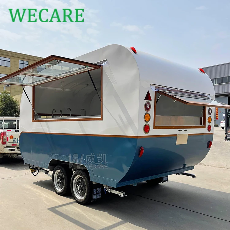 Wecare Remorque Foodtruck Mobile Catering Coffee Ice Cream Fast Food Cart Trailer Fully Equipped Mobile Bar Beer Truck for Event