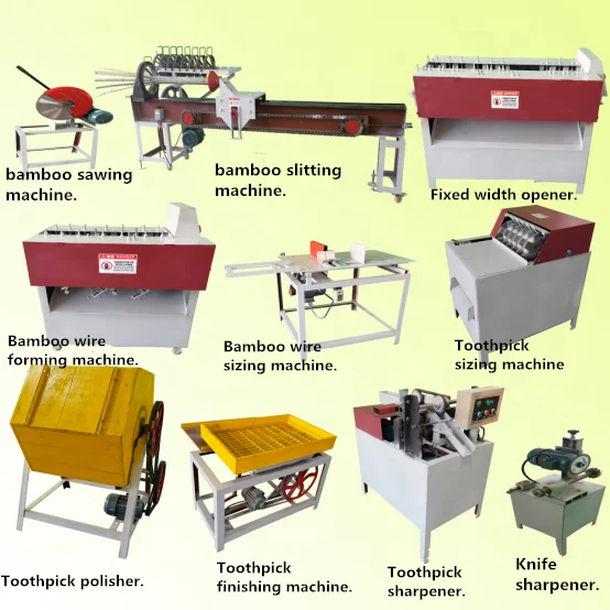 Автоматическая машина для заточки бамбуковых зубочисток производственная линия