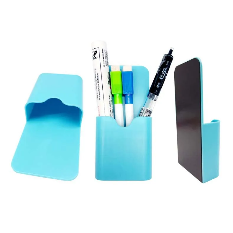 Magnetic Marker Holder, Magnetic Shelf Whiteboard Pen Holder Accessory Holder  Organizer For Fridge, Locker And Other Magnetic Surfaces - Blue