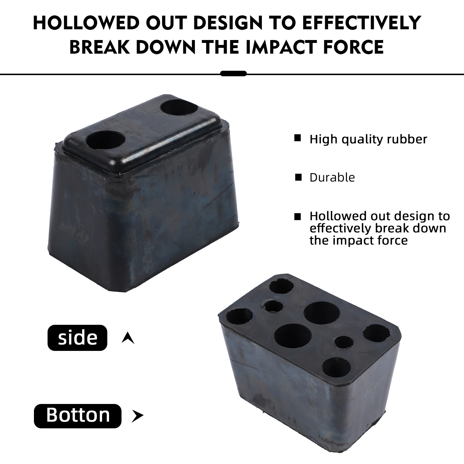 Universal Rubber Bumper Guards, 12.5x8.5x8cm, for Indoor Outdoor Parking Protection - Anti-Collision Devices manufacture