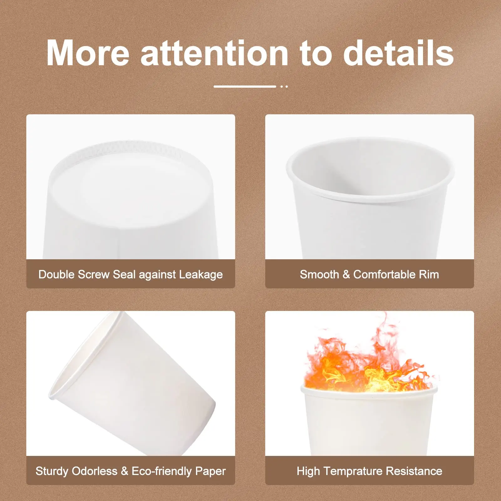 Customized 100% Biodegradable Hot Water Paper Cup Takeaway Disposable ...