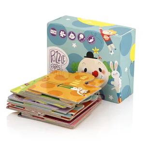 Factory Custom logo Family Game Set Box Card Games Paper Jigsaw Puzzle for Kids