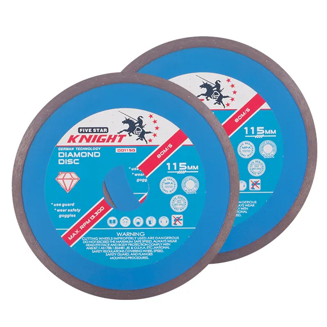 Рыцарь 4 1/2 дюйма 115 мм непрерывные алмазные лезвия пилы для измельчения кирпичей и бетона