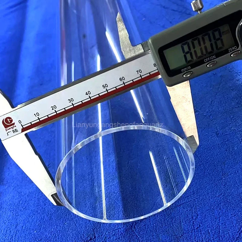 High Pressure Large Diameter Transparent Quartz Glass Pipe Quartz Glass Tubes