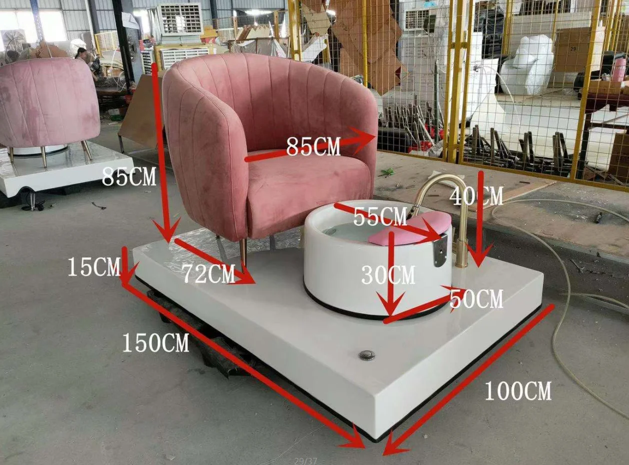Luxury Pink Pedicure Throne - Spa Pedicure Chairs for Salons
