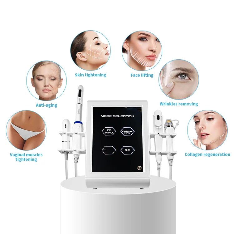 Latest 4 in 1 body slimming and hifu l tightening face lifting 7d hifu with rf microneedle redar carving hifu mach