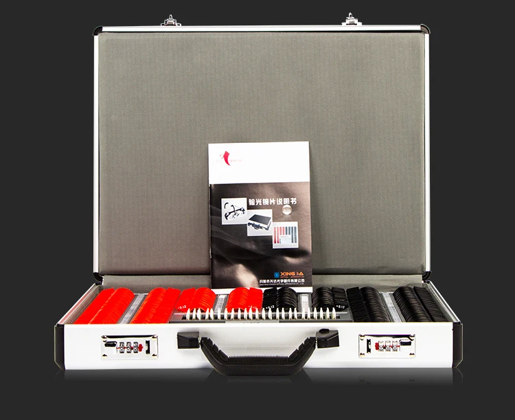 266 Pieces Optical Lenses High Quality Optical Trial Frame Kit Set Plastic Ring Trial Lens Set Aluminum Box Trial Frame SL-266