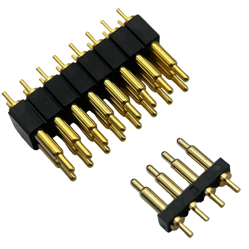 Spring Pogo Pin 2A Rated Current Female Spring Gold-Plated Brass Contact Double Head Type Single Pin PCB Cable Connector