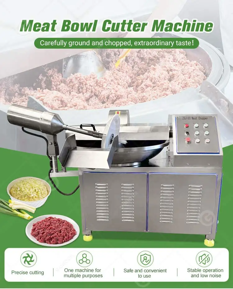 Variable Frequency Meat Dual Bowl Cutter 20 L Liter Litre 300 Kg ...