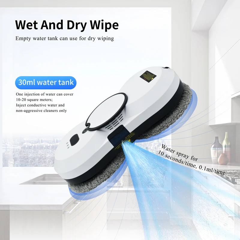 Robot Window Cleaner Automatic Water Spray Auto Water Spray Remote