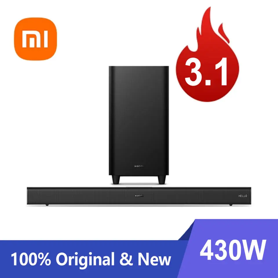 Xiaomi Mi ТВ Саундбар 3 1 кинотеатр домашний версия 430 Вт Совместимость 5 0 SPDIF оптическая с сабвуфером