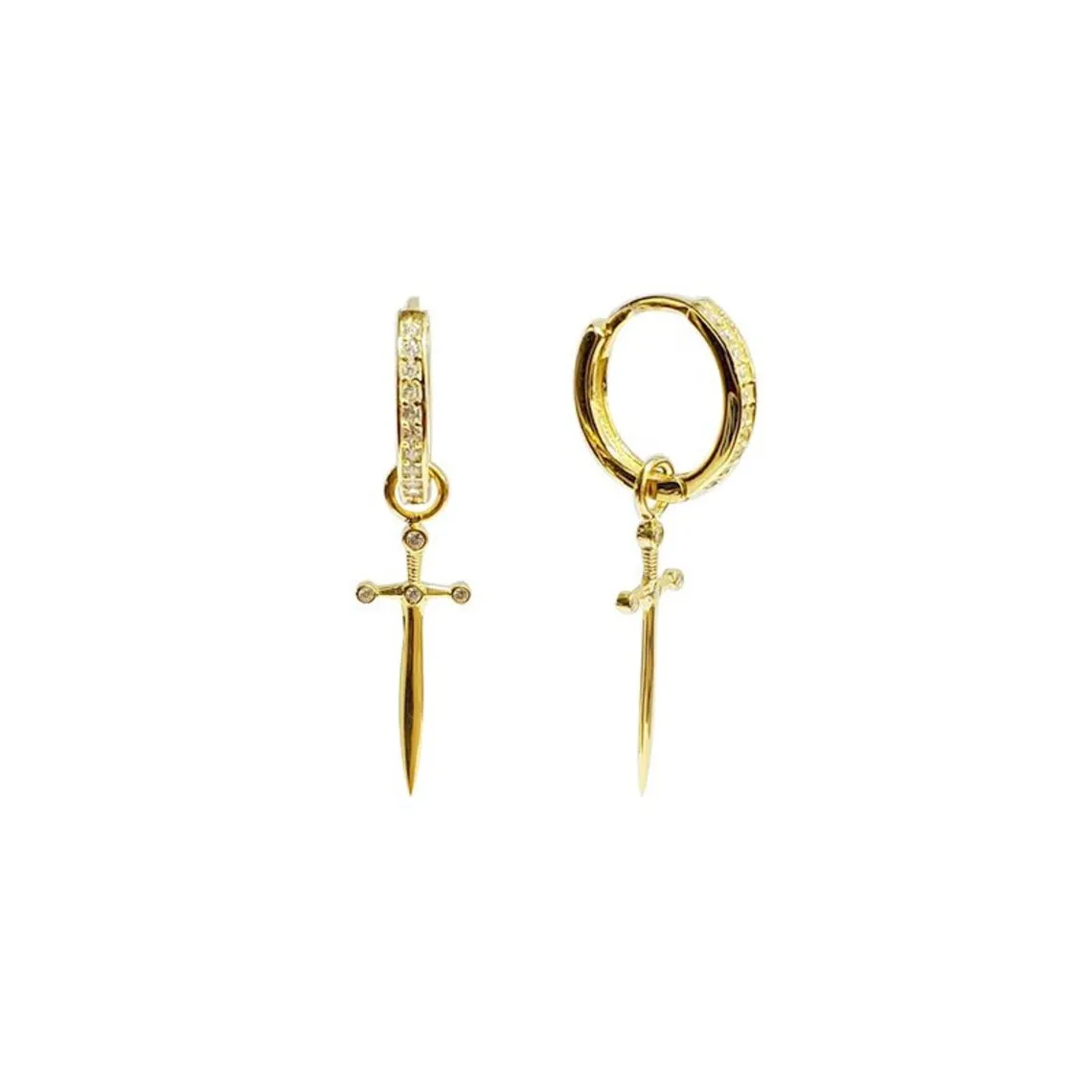 Orecchini A Spada In Argento 925 Stile Gotico - Gioielli Unisex Regalo Perfetto