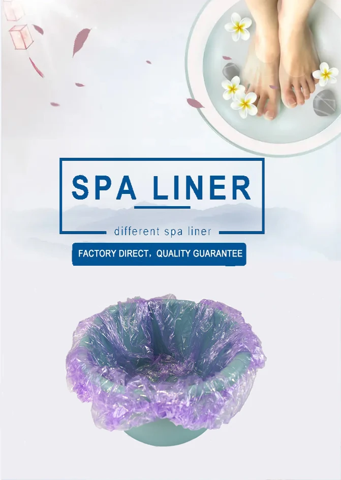 Premium Clear Plastic Disposable Foot Tub Liner Pedicure Spa Liners For