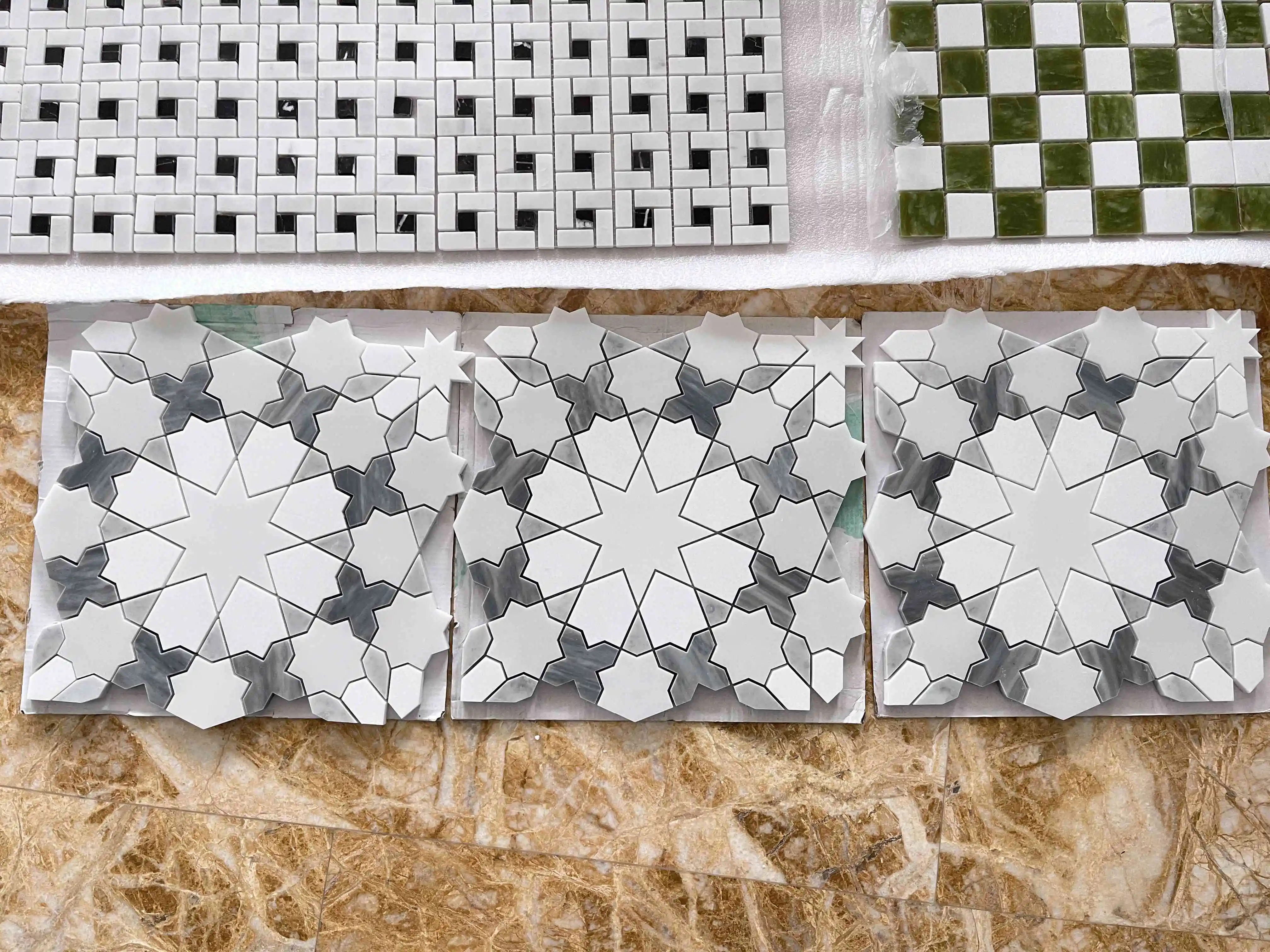 product high quality white marble mosaic tiles modern design hot sale for bathroom kitchen interior wall decoration 10mm for apartments-1