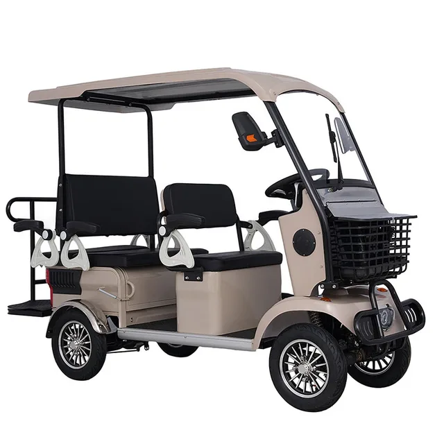 HLD Wholesale 4 Wheel Electric Car Bike 800w 48v Hydraulic Front Shock Electric Golf Cart 4/6 Seater Electric Vehicle