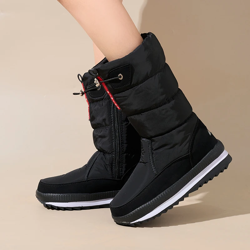 Polar Products Women's Quilted Short Winter Waterproof Snow Boots Fur Lined Water-Resistant Frosty Warm Anti-Slip Boot