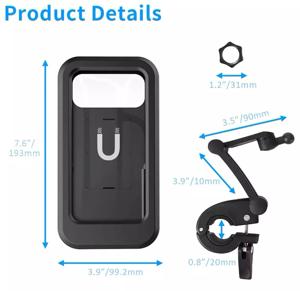 360 Degree Motorcycle Bike Bicycle Phone Holder Stand Mount Waterproof Folding Adjustable Outdoor Mobile Phone Holder Stand
