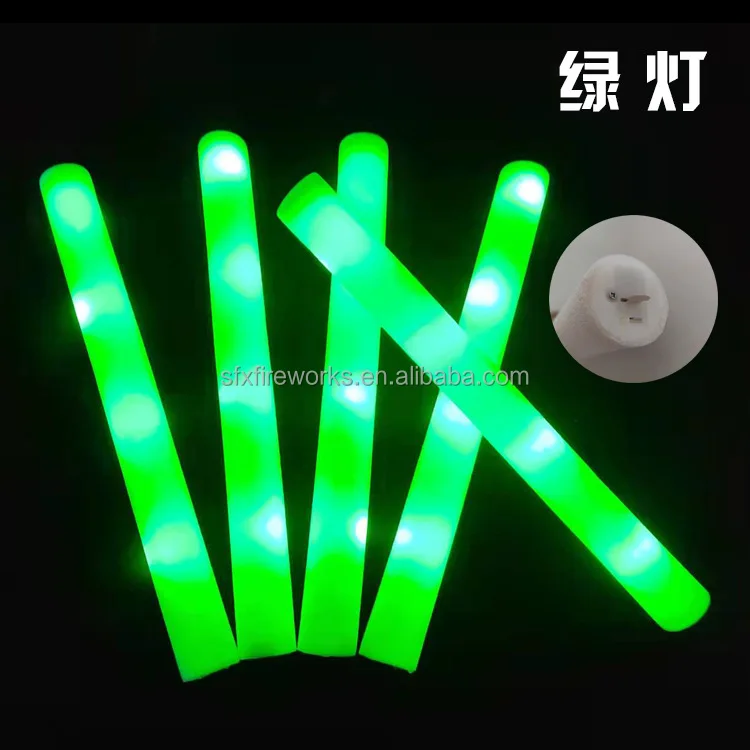Promotional Led Glow Foam Stick,Light Up Foam Baton For Party Wedding