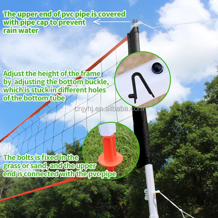 Portable Volleyball Pole Stand Accessories PVC Outdoor Tube