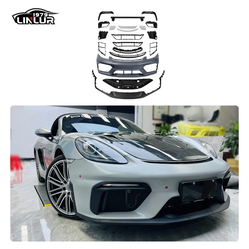 Car Bodykit 2016-2023 982 Front Bumper Upgrade To GT4RS Full Body Kits For Porsche 718 Cayman