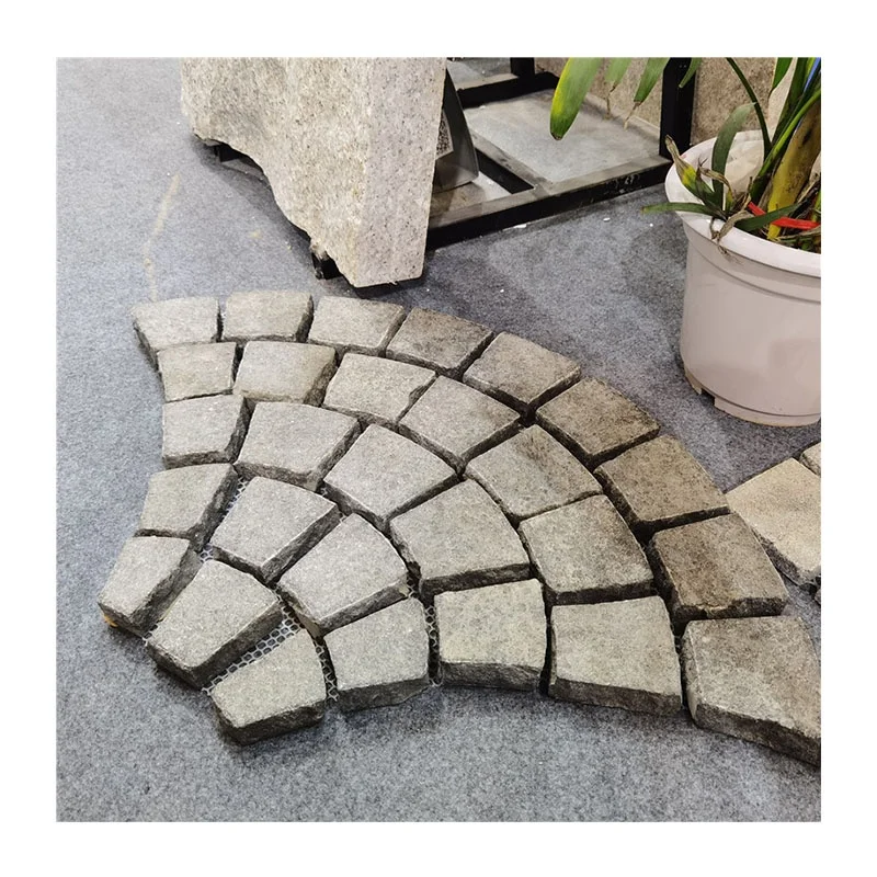 Tashqi bog' uchun qora granit poyabzal, piyoda yuruvchi yo'l uchun to'r asosida plyanka