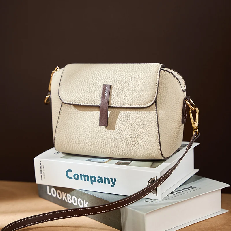 Embossed Logo Crossbody Shoulder Leather Sling Bag Women’s Bags Large Capacity Leather Bags Women Handbags