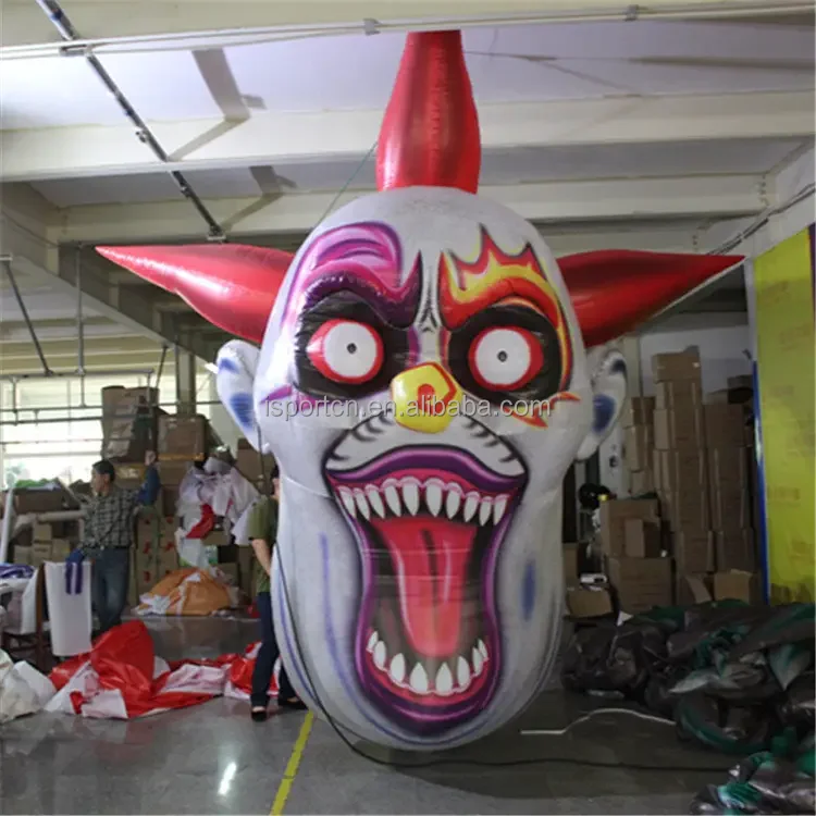 Factory Direct Halloween Inflatables Horror Cartoon Laughing Head Circus Giant Inflatable Scary Clown