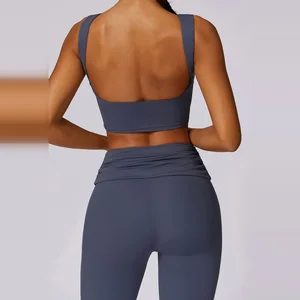 Comfortable Yoga Tank Top With Built-in Bra Quick Dry Fabric for Fitness and Gym