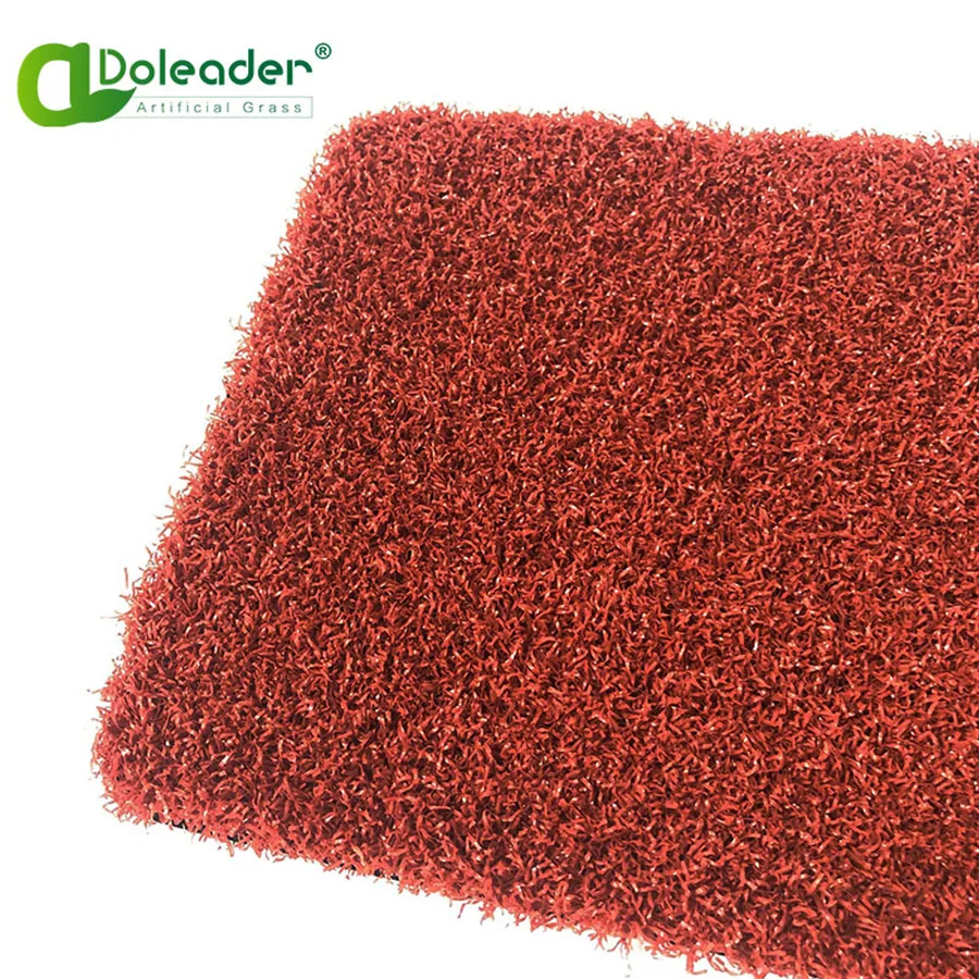 Doleader 12MM 16MM Pile Height Wedding Runway Tennis Badminton Court Mat for Padel Court High Density Golf Artificial Grass