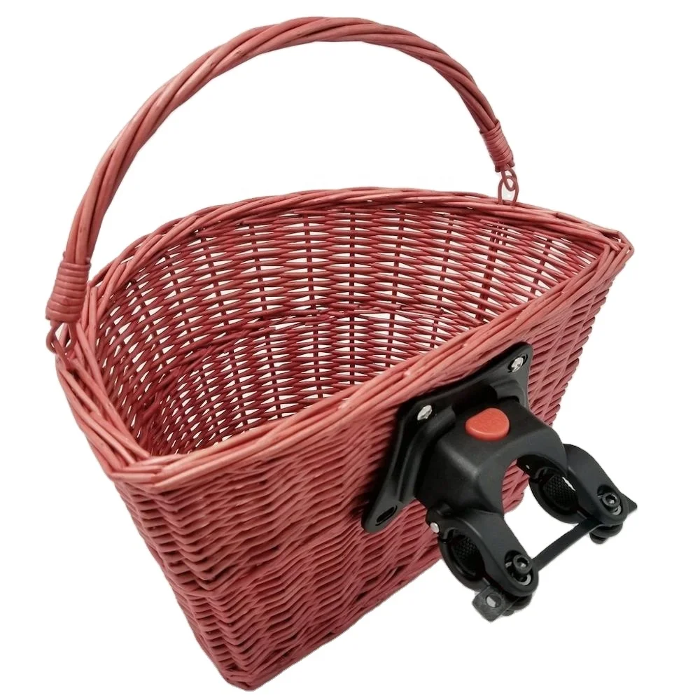 Quick release discount wicker bike basket