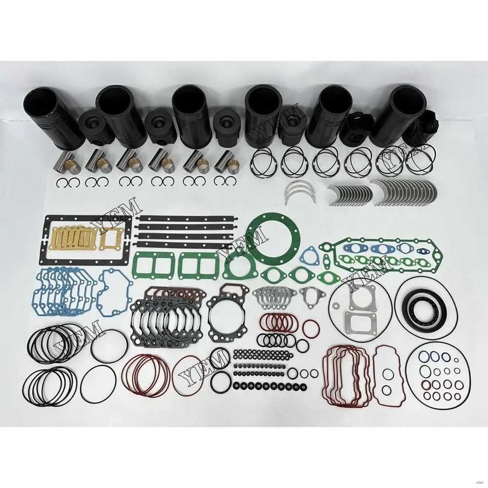 Best Quality 6D125 Rebuild Kit With Head Gasket Set Piston Ring Liner Main Rod Bearings Set for Komatsu