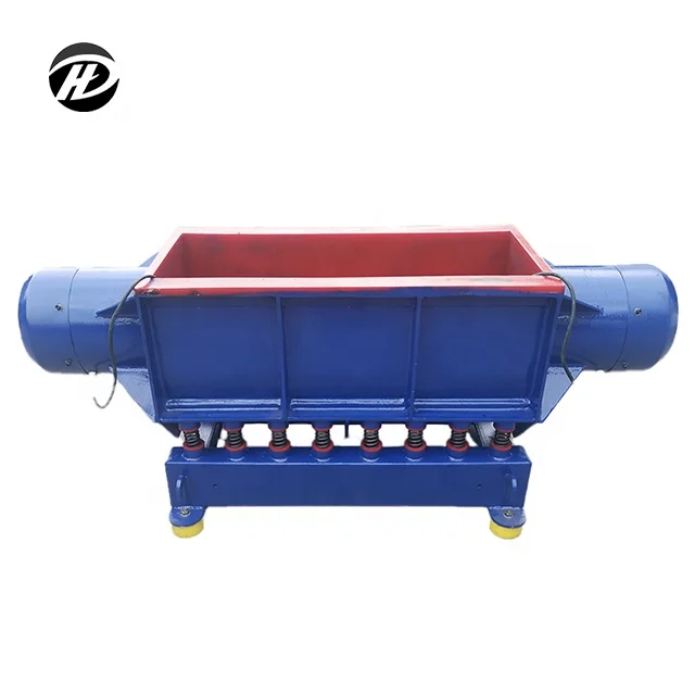 200L Horizontal Linear Trough Vibratory Finishing Machine Tub Auto Polishing Metal Equipment